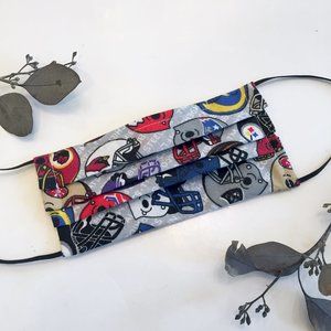 Fabric Face Mask NFL Football Helmets Print